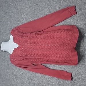 Route 66 Original Clothing Womens Sweater Size XL Burgundy Henley Neckline